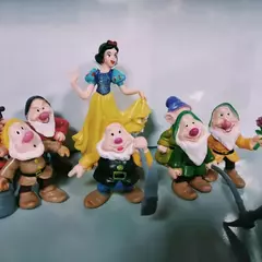 8 Pçs/set Disney Figura Brinquedo Filme Branca de Neve E Os Sete Anões Figuras de Ação Boneca Modelo Coleção Decoração