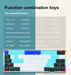 Imagem do E-YOOSO Z11T USB com fio, teclado de jogos mecânico, azul, vermelho, chave 61 teclas, gamer, russo, brasileiro, português para computador portátil