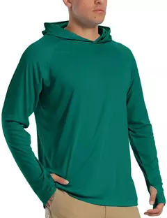 TACVASEN-Homens à Prova de UV Hoodie Manga Longa, Proteção Solar Camisetas, Respirável, Leve, Secagem Rápida, Casual Camisetas Masculinas na internet