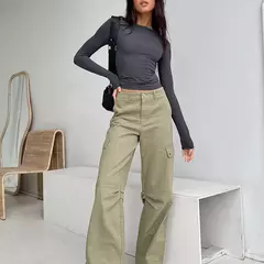 Camisetas casuais de manga comprida femininas, streetwear feminino, camiseta de base, pulôveres, tops slim fit, monocromáticas, primavera, outono - loja online