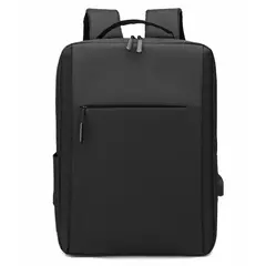 Impermeável Nylon Laptop Mochila para Homens, Mala De Viagem, Carregamento USB, Mochilas Escola De Computador, 15.6";;VERDADEIRO;;"black