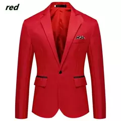 Jaqueta de negócios casual slim fit masculina, blazer vestido, terno de casamento, coquetel, nova moda - Wolf Magazine