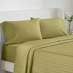 Solid Stripe Bedding Set, Colcha de dormir, gêmeo, completo, rainha, king size, quarto ou quarto de hóspedes, 3 pcs, 4pcs - comprar online