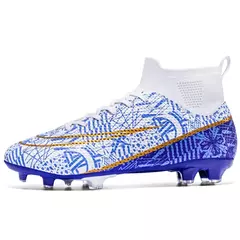 Imagem do Sapatos de futebol masculinos macios tf/fg botas de futebol respirável antiderrapante tênis de treinamento de grama chuteiras ao ar livre calçados esportivos de alta qualidade