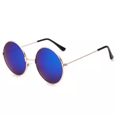FOENIXSONG-Óculos de Sol Gradiente Redondo para Homens e Mulheres, Pilot Sunglasses, Fashion
