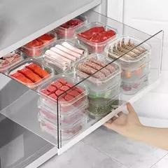 Caixa De Preservação De Carne Congelada, Geladeira De Alimentos, Manter A Frescura, Frasco De Armazenamento Transparente, Organizador De Vegetais De Cozinha Em Casa na internet