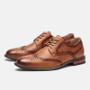 Sapatos brogue de couro masculino, sapatos de vestido masculino, casamento, soci