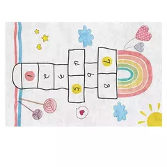 Tapete antiderrapante para jogos de desenhos animados para crianças, decoração de lar, baby crawling, meninos e meninas, cinza claro, jogo, enfeites infantis - comprar online