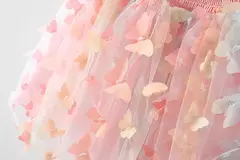 Baby Girls' Birthday Party Vestidos de noite, Asas Borboleta, Roupa infantil, Doce colorido, Criança, Traje infantil, Novo, Verão - loja online