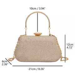 Saco de noite luxuoso para mulheres, alto design, banquete de festa, saco de glitter para senhoras, embreagem do casamento, bolsa de ombro, bolsa de corrente, marca na internet