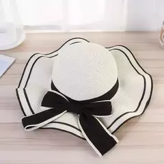 Chapéu de praia vaqueiro feminino, lateral larga, chapéu Panamá casual, Lady Classic, nó liso, chapéu de sol palha, presente Fedora feminino, verão - comprar online