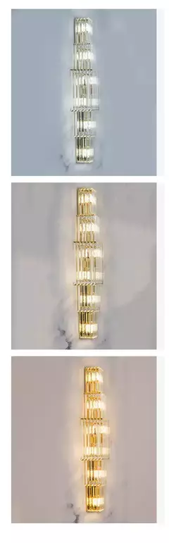 Imagem do Benda luxo lobby do hotel grande lâmpada de parede cristal para clube hall villa sala estar escritório banquete luminárias interiores