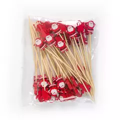 Natal Fruit Food Sticks, Papai Noel, floco de neve, boneco de neve, Cocktail Toothpick, Cupcake Topper, Decoração do partido, 50 pcs, 100pcs - Wolf Magazine