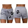 Shorts de ioga feminino elástico com cordões, calça esportiva casual, calção de cintura de secagem rápida, comércio exterior