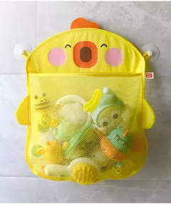 Qwz novo pato dos desenhos animados do bebê saco de malha do banheiro otário design para brinquedos de banho crianças formas animais pano areia brinquedos armazenamento net saco - comprar online
