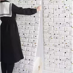 1/3/5/10 m 3d auto-adesivo papel de parede adesivos 3m tijolo adesivos de parede decoração de casa papel de parede para paredes diy quarto - loja online
