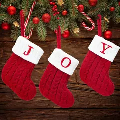 Knitting Snowflake Meias De Natal, Carta Meia, Decoração De Casa, Xmas Tree Ornament, Presente De Natal, 2024 - Wolf Magazine