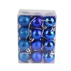 Imagem do Christmas Tree Bauble Pendurado Ornamento para Decoração de Casa, Xmas Ball, Pendant Balls, Party Decor, 30mm, 24Pcs
