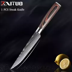 XITUO-Laser Damasco Padrão Facas de Cozinha Set, Faca Chef, Ultra-Sharp, Santoku, Cutelo, Corte, Utilidade, Fruta, 1-10pcs - comprar online