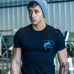 Camiseta esportiva masculina de manga curta elástica, Fitness ao ar livre, Corrida, Ginásios, Tendência da moda, Verão, 2022 - Wolf Magazine