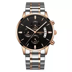 Nibosi-relógio masculino de quartzo, estilo militar, luxo, marca superior, famo na internet