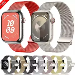 Correia para Apple Watch Band, Pulseira Milanese, Cinto de Metal, 45mm, 44mm, 42mm, Ultra 49mm, 38mm, 40mm, 41mm, iWatch Series 9, 8, 7, 6, 5, 3, SE na internet
