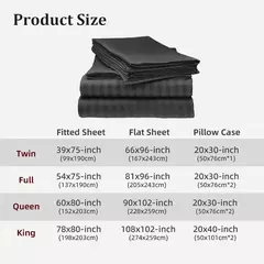 Solid Stripe Bedding Set, Colcha de dormir, gêmeo, completo, rainha, king size, quarto ou quarto de hóspedes, 3 pcs, 4pcs - comprar online