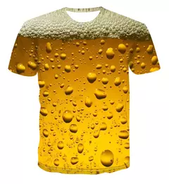 Imagem do Camiseta Casual de grandes dimensões masculina e feminina, Top de manga curta, Gola redonda, Bebida, Refrigerante, Cola, Fanta Print, 3D, Engraçado, Moda