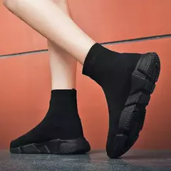 Solas maciças Sapatos Meia Espadrille Botas de Inverno Para Homens Sapatilhas de Qualidade Superior Mens Marca Famosa Men's Sports Boots Preto Tênis - Wolf Magazine