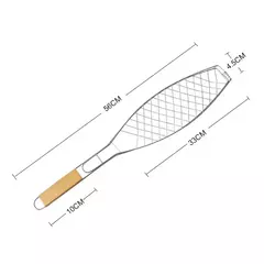 Peixe assado ao ar livre grelhando cesta com alça dobrável, ferramenta de churrasco, hambúrguer portátil malha churrasco, flexível, antiaderente, vegetal, DIY - Wolf Magazine