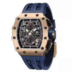 Tsar bomba tonneau relógios masculinos cristal de safira relógio de pulso vermelho à prova dwaterproof água cronógrafo data luxo presente natal para homem - Wolf Magazine