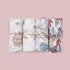 Elinfant-Rainbow Cor Musselina Swaddle Blankets, 100% Algodão, Recém-nascido Bebê Banho Toalha Envoltório, Gift Set Popular, Bambu, 4Pcs - Wolf Magazine