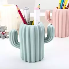 Imagem do Estudante criativo Pen Holder, Papelaria Desktop, Mesa do cacto, Caixa De Armazenamento Multifunções, PE Pen Container, Pote Escova, Material de Escritório