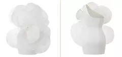 Vestido de ombro oblíquo branco para mulheres, vestido decorativo de flores, vestido de casamento, vestido de um passo, novo estilo, verão na internet