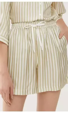 Calções de cintura alta listradas de luxo feminino, calças curtas femininas, roupa de verão, K1433W, Em Stock - Wolf Magazine