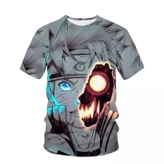 Camiseta infantil com estampa naruto 3d, anime japonês, lazer de rua, esportes, blusa grande, verão quente para meninos, nova, 2022