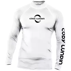 Imagem do Apertado manga longa mergulho camisetas masculinas, natação Rash Guard Swimwear, proteção UV Surf Vestuário, Beach Floatsuit Tops