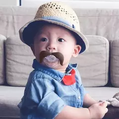 Silicone engraçado bebê chupeta, Mordedores do mamilo manequim, Toddler Pacy ortodôntico - Wolf Magazine