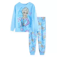 Conjunto pijama de algodão infantil, pijamas femininas, Frozen Anna Cartoon, roupas de bebê, primavera, outono, novo na internet