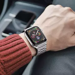 Bracelete de Aço Inoxidável para Apple Watch, Pulseira de Luxo, Série 6, 5, 4, 3, 2, SE, 44mm, 42mm, 40mm, 45mm, 41mm, ultra 2, 49mm
