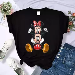 Camisetas estampadas Disney Mickey Femininas, Anos 90, Y2k, Minnie Mouse, Streetwear, Roupa Feminina, Camiseta Kawaii, Moda - loja online