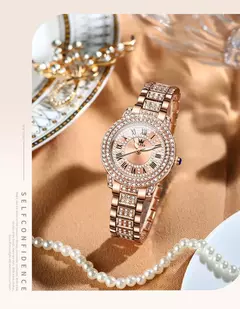 OLEVS Relógios das Mulheres Moda Original Quartzo Relógio De Pulso para Senhoras Roman Dial Deslumbrante Diamante Impermeável Luminoso Luxo Novo