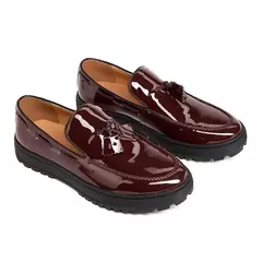Mocassins de couro genuíno artesanal para homens, dedo do pé redondo, sapatos formais de bola, vestido de banquete de casamento - comprar online