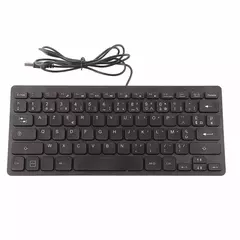 Fino USB Wired Teclado de computador Desktop, 78 Teclas, Alemão, Russo, Francês, Pequeno Idioma, Casa, PC, Laptop na internet