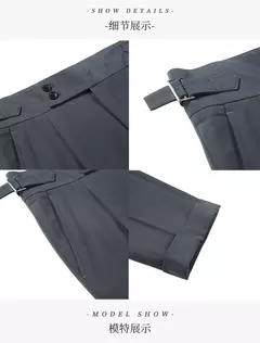 Homens estilo britânico ternos calças novo masculino sólido calças de cintura alta alta qualidade formal magro ajuste negócio casual terno calças na internet