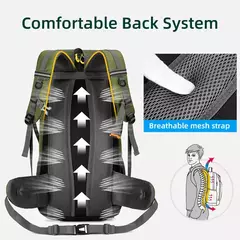 Mochila de viagem impermeável para homens, grande bolsa de caminhada, mochila turística, esportes ao ar livre escalada montanhismo, saco de bagagem 50L - Wolf Magazine