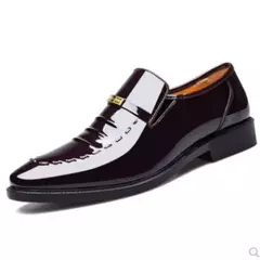 Masculino clássico vestido de couro envernizado sapatos, sapatos formais de trabalho de escritório, Party Oxfords, negócios, vestido - comprar online