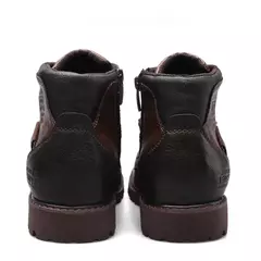 Botas de couro retrô masculinas, sapatos de cano alto, sapatos casuais para trabalho ao ar livre, botas de motocicleta punk plus size, inverno na internet