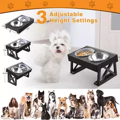 Tigelas elevadas para cães, altura ajustável, prato de alimentação lenta para animais de estimação, tapete de refeição para cães de estimação na internet