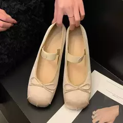 Sapatos de balé de seda cetim de luxo para mulheres, clássico quadrado toe, gravata borboleta, elástico, bailarina para senhoras, sapatos macios - comprar online